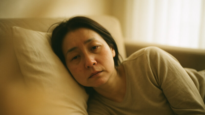 疲れ果てた主婦